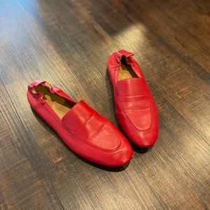 Red Everlane Day Loafers (Italian Leather)